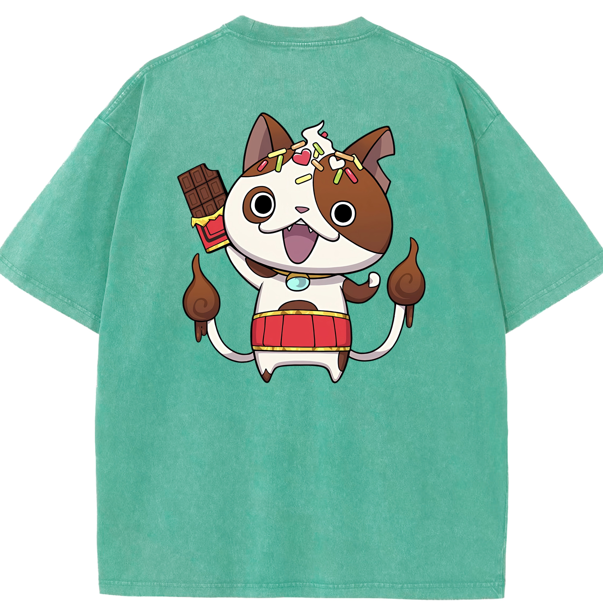 （画像用） 妖怪ウォッチ Yo-kai Watch 綿100% ヴィンテージ風 半袖Tシャツ（背面プリント）